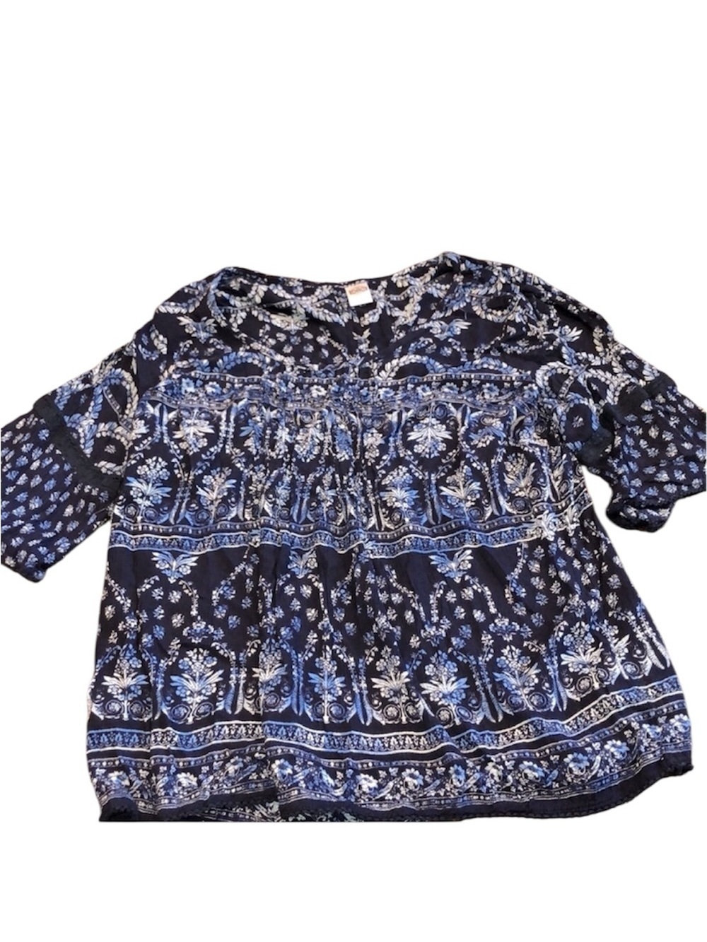 Bila blue floral top size large